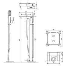 Смеситель для ванны Excellent Oxalia AREX.9055CR Хром