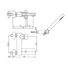 Смеситель для ванны Paini Ovo 86CR1052SKM Хром