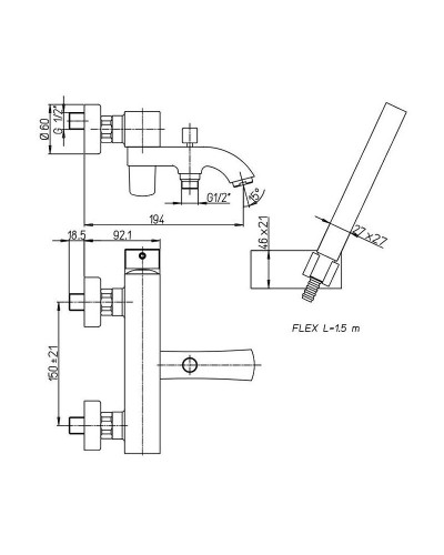 Смеситель для ванны Paini Lady 89BY105KM Белый Хром