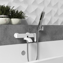 Смеситель для ванны Paini Lady 89BY105KM Белый Хром