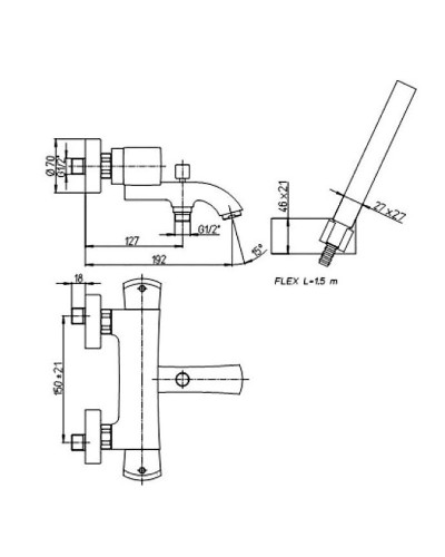 Смеситель для ванны Paini Lady 89OP105THKM Золото PVD