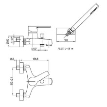 Смеситель для ванны Paini Le Mans 90CR1052SKM Хром
