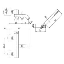 Смеситель для ванны Paini F1CR105KM Хром