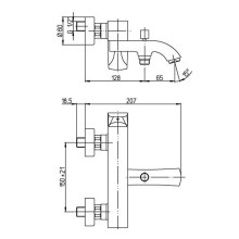 Смеситель для ванны Paini F1CR111LMKM Хром