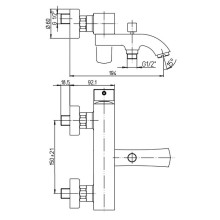 Смеситель для ванны Paini Lady 89BY111 Белый