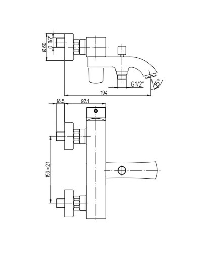Смеситель для ванны Paini Lady 89BY111 Белый