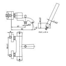 Смеситель для ванны Paini Lady 89CR105THKM Хром
