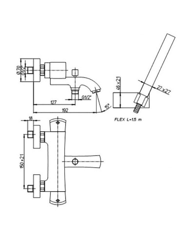 Смеситель для ванны Paini Lady 89CR105THKM Хром
