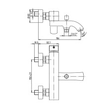 Смеситель для ванны Paini Lady 89CR111 Хром