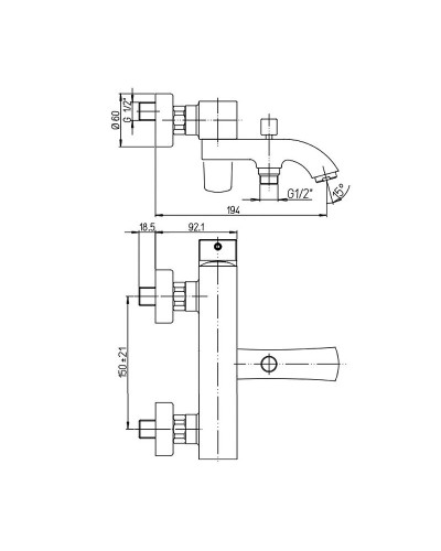 Смеситель для ванны Paini Lady 89CR111 Хром