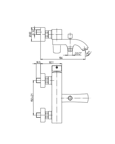 Смеситель для ванны Paini Lady 89OP111 Золото PVD