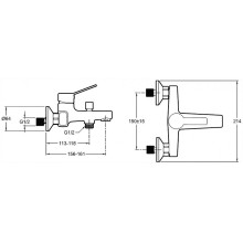 Смеситель для ванны Jacob Delafon EO E24160RU-CP Хром