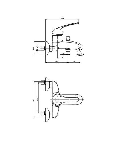 Смеситель для ванны Paini Trento TRCR111LMKM Хром