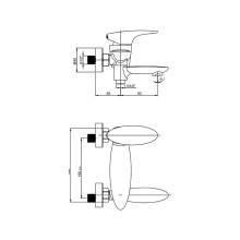 Смеситель для ванны Paini Verona VRCR111KM Хром