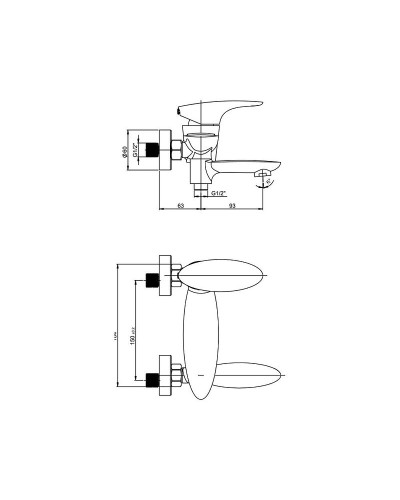 Смеситель для ванны Paini Verona VRCR111KM Хром
