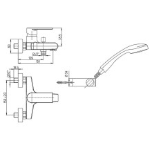 Смеситель для ванны Paini Ghibli 44CR105E Хром