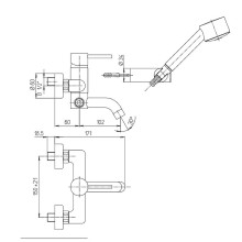 Смеситель для ванны Paini Cox 78CR105 Хром