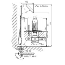 Смеситель для ванны Paini Cox 78CR136 Хром