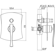 Смеситель для ванны Gattoni Icarus 4334/43C0CR