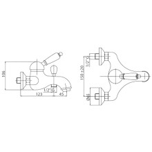Смеситель для ванны Cezares Vintage VINTAGE-VDM-01-Sw Хром