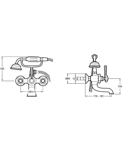 Смеситель для ванны Jacob Delafon Cleo 1889 E24313-BGG Золото глянцевое