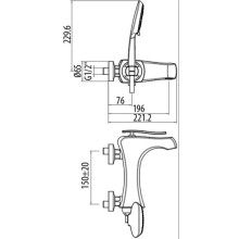 Смеситель для ванны Gattoni Icarus 4300/43COcr