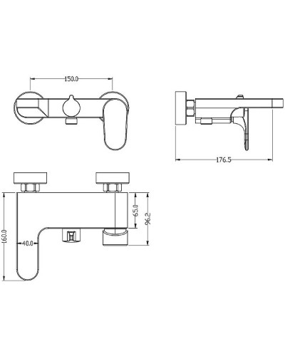 Смеситель для ванны Boheme Spectre 453-MW Белый матовый