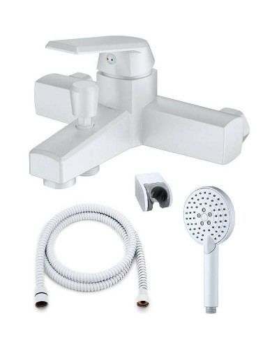 Смеситель для ванны Orange OneLife P02-300w Белый матовый