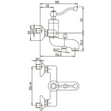 Смеситель для ванны Paini Duomo 88CR111 Хром