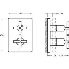Термостат для ванны Jacob Delafon Modulo E98732-CP