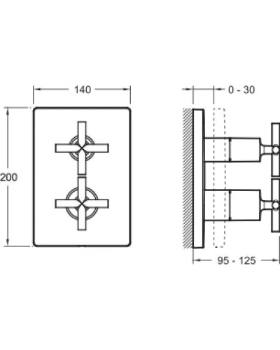 Термостат для ванны Jacob Delafon Modulo E98732-CP