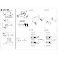 Смеситель для ванны Aquanet Static AF330-20B 261822 Черный матовый