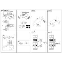 Смеситель для ванны Aquanet Static AF330-20B 261822 Черный матовый