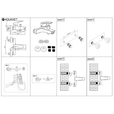 Смеситель для ванны Aquanet Static AF330-20B 261822 Черный матовый
