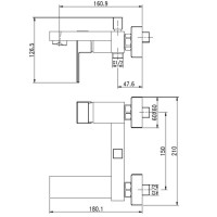 Смеситель для ванны Aquanet Blanco AF420-20W 261818 Белый матовый