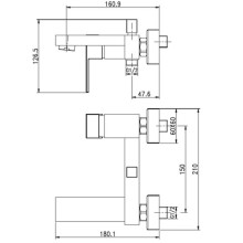 Смеситель для ванны Aquanet Blanco AF420-20W 261818 Белый матовый