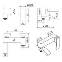 Смеситель для ванны с ручным душем RIMERO RM3207BR (Бронза)