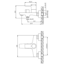 Смеситель для ванны BelBagno Ancona ANCONA-VASM-CRM с термостатом Хром