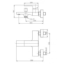 Смеситель для ванны BelBagno Romano ROM-VAS-CRM Хром