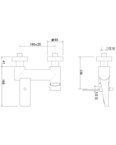 Смеситель для ванны Cezares TIRRENO-VM-01 Хром