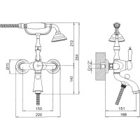 Смеситель для ванны Margaroli Classica RU1004AA01CR Хром