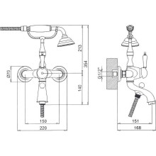 Смеситель для ванны Margaroli Classica RU1004AA01CR Хром