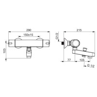 Термостат для ванны Oras Nova 7442U