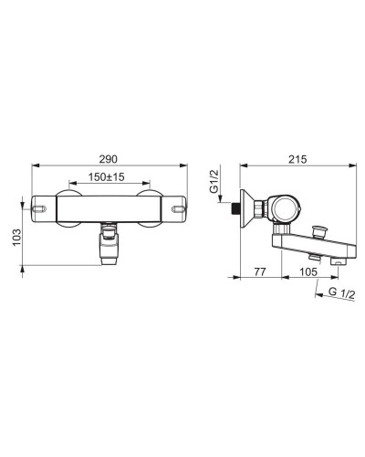 Термостат для ванны Oras Nova 7442U