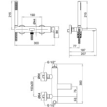 Смеситель для ванны Migliore Tenesi 25414 Хром