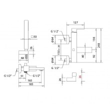 Смеситель для ванны Migliore Kvant Gold 25391 Золото