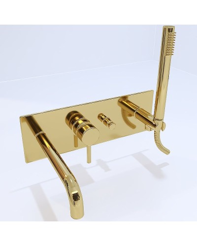 Смеситель для ванны Paffoni Light LIG001HG Золото