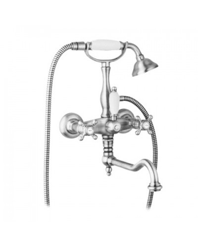 Смеситель для ванны с поворотным изливом с ручным душем, шлангом 150 см CEZARES GOLF-VDF-01-Bi