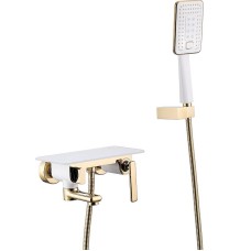 Смеситель для ванны Lemark Mista LM6414WG Золото Белый