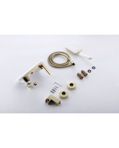 Смеситель для ванны Lemark Mista LM6414WG Золото Белый